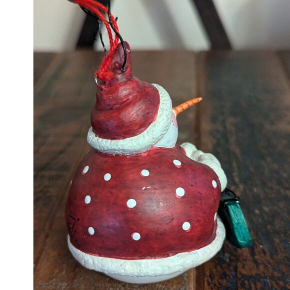 Sandi Gore Evans Frosty Follies Snowman -Oh My -Christmas Ornament - Picture 3 of 6